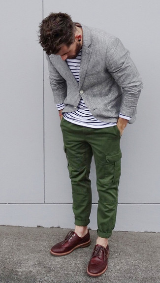Мужской серый пиджак от United Colors of Benetton