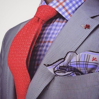 Мужской красный галстук с цветочным принтом от Valentino