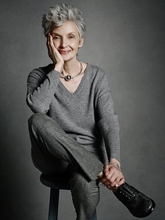 Женский серый свитер от Acne Studios