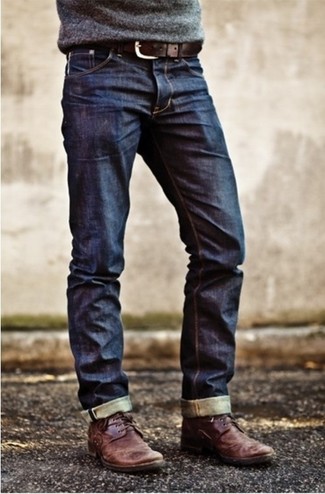 Мужские темно-синие джинсы от Ermenegildo Zegna