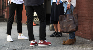 Мужские табачные замшевые ботинки челси от Saint Laurent