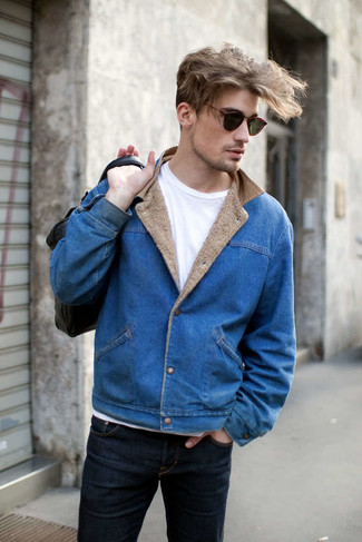 Мужская синяя джинсовая куртка от SPRINGFIELD