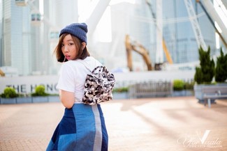 Женская синяя шапка от Kawaii Factory
