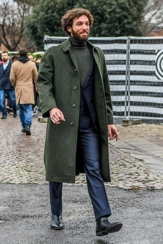 Темно-зеленое длинное пальто от ASOS DESIGN
