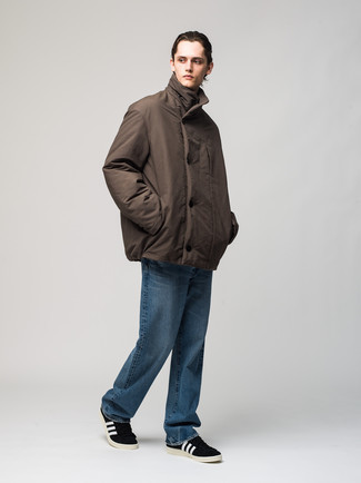 Мужская темно-коричневая куртка-пуховик от FiNN FLARE