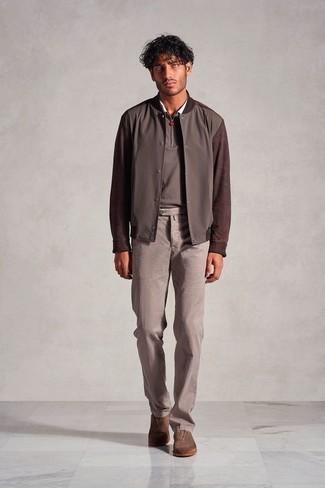 Мужская темно-коричневая куртка от Brioni