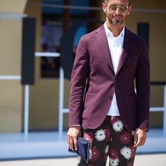 Мужской темно-пурпурный пиджак от Dolce & Gabbana