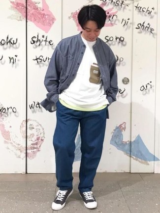 Мужская темно-серая рубашка с длинным рукавом от Kenzo