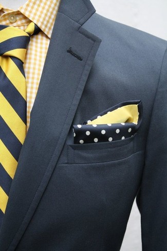 Мужской желтый галстук в вертикальную полоску от Paul Smith