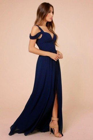 Темно-синее вечернее платье от Dorothy Perkins