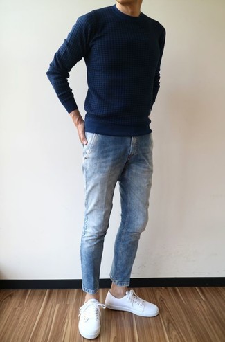 Мужские синие джинсы от Just Cavalli