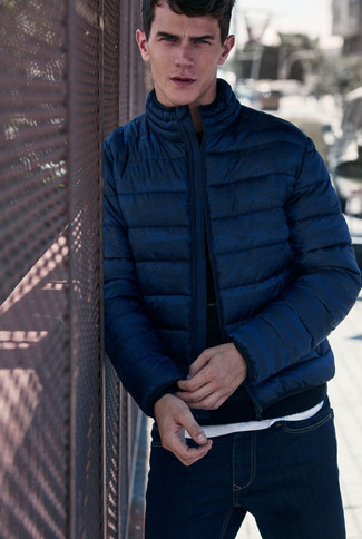 Мужская темно-синяя куртка-пуховик от Polo Ralph Lauren