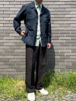 Темно-синяя полевая куртка от Kenzo