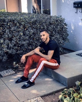 Мужские красные спортивные штаны от adidas Originals