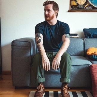 Мужские темно-коричневые кожаные повседневные ботинки от Moschino