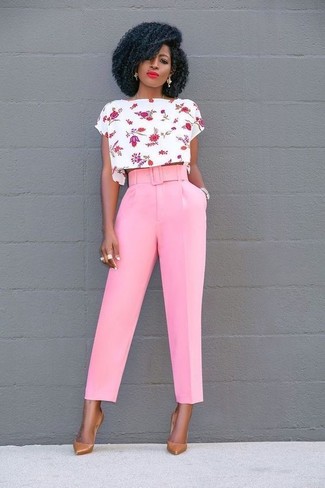 Розовые широкие брюки от ASOS DESIGN