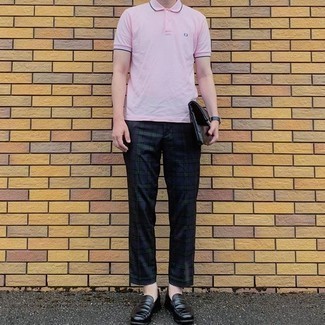 Мужская розовая футболка-поло от Barba