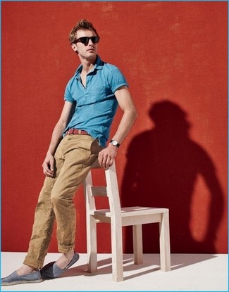 Мужская бирюзовая футболка-поло от Karl Lagerfeld