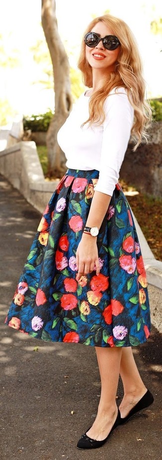Разноцветная пышная юбка от Baon