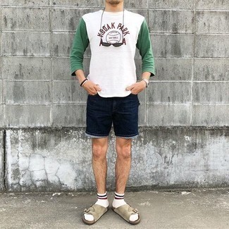 Мужская белая футболка с длинным рукавом с принтом от Adidas Originals By Alexander Wang