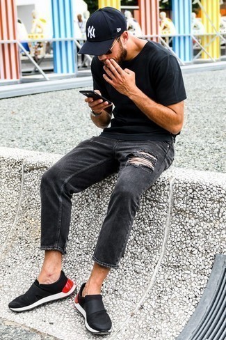 Мужские черные слипоны от Calvin Klein Jeans