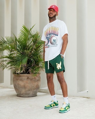 Мужские разноцветные кожаные низкие кеды от Nike