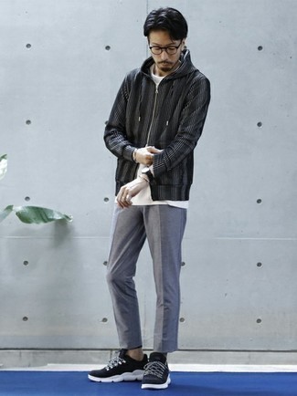 Мужские черно-белые кроссовки от Alexander McQueen