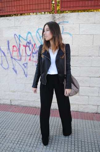 Черные широкие брюки от Isabel Marant