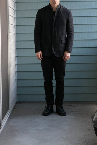 Мужская черная куртка-рубашка от Yohji Yamamoto