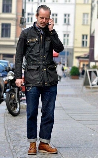 Мужские табачные кожаные повседневные ботинки от Wojas