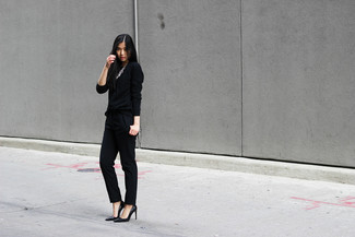 Женские черные брюки-галифе от Olympiah