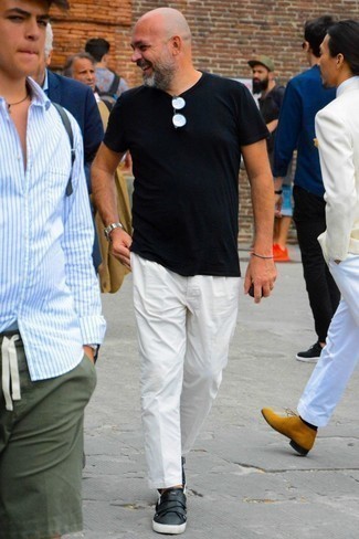 Мужские черные кожаные низкие кеды от Karl Lagerfeld