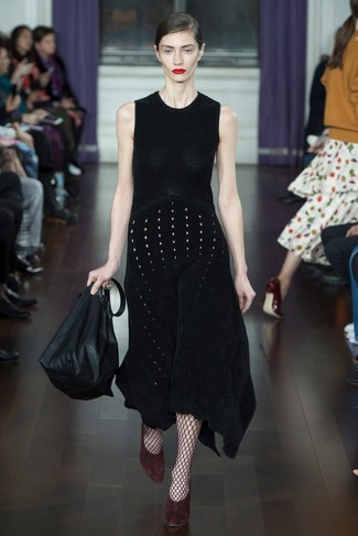 Черное вязаное платье от Jason Wu