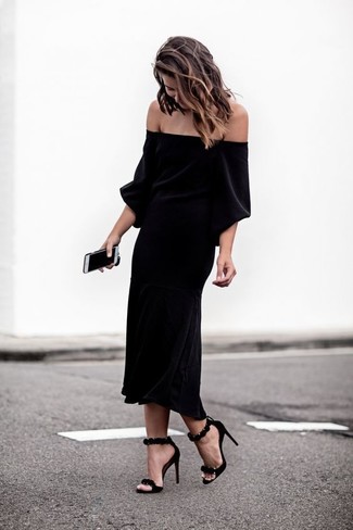 Черное платье-миди от Minimarket