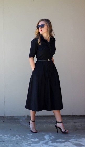 Черное платье-рубашка от Asos Tall