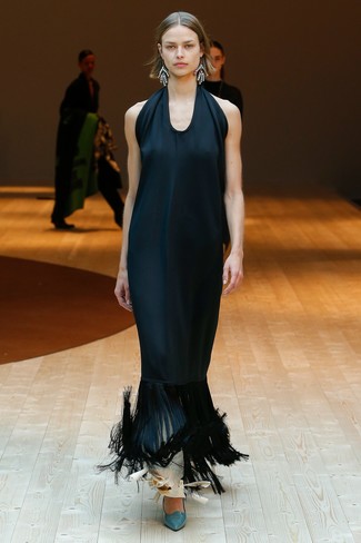 Черное шелковое платье от Jil Sander