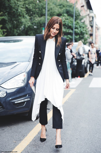 Женский черный двубортный пиджак от Givenchy