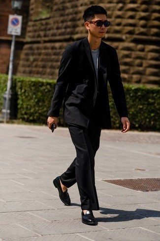 Мужские черные кожаные лоферы от Givenchy