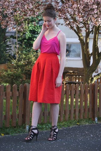 Красная юбка со складками от Missoni