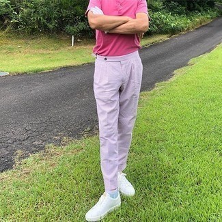 Мужская ярко-розовая футболка-поло от Polo Ralph Lauren