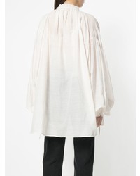 Бежевая блуза на пуговицах от Saint Laurent