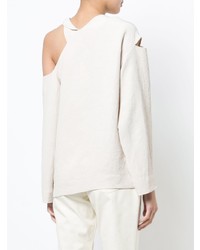 Бежевая блузка с длинным рукавом от Nomia