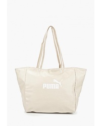 Бежевая большая сумка из плотной ткани от Puma