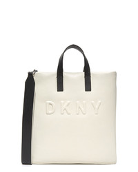Бежевая большая сумка от DKNY