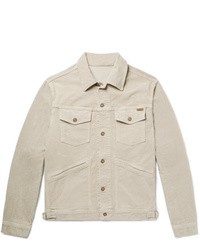 Мужская бежевая вельветовая куртка-рубашка от Tom Ford