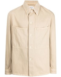Мужская бежевая джинсовая куртка-рубашка от Lemaire
