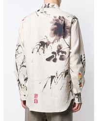 Мужская бежевая классическая рубашка с принтом от Vivienne Westwood