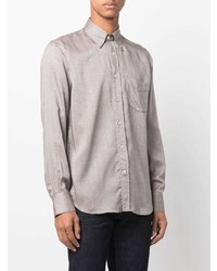 Мужская бежевая классическая рубашка от Canali