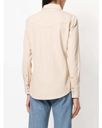 Женская бежевая классическая рубашка от Calvin Klein Jeans