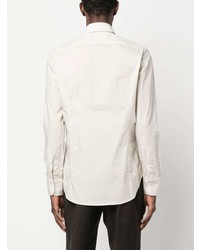 Мужская бежевая классическая рубашка от Canali